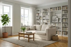 Travstad 3-seters sovesofa i chenille, fremoverutslått
