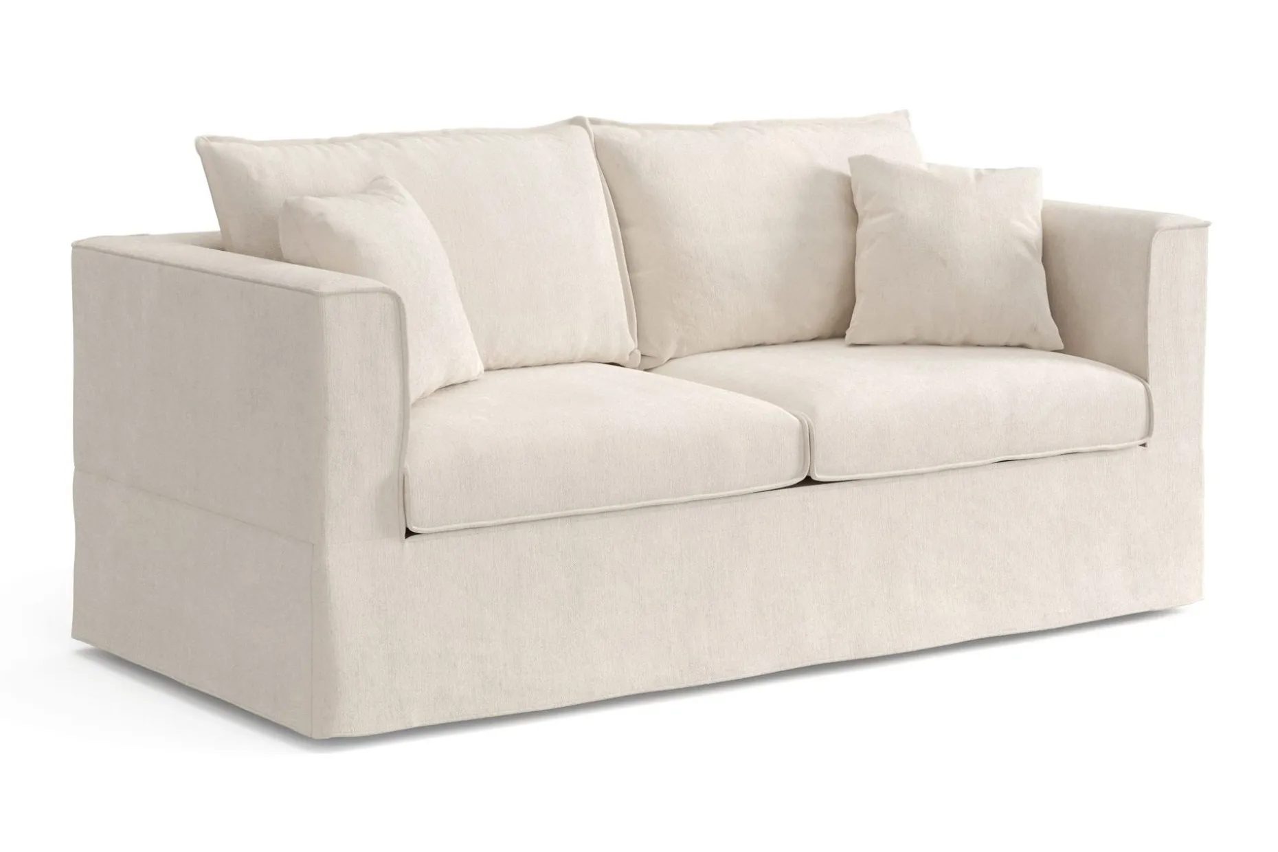 Travstad 3-seters sovesofa i chenille, fremoverutslått