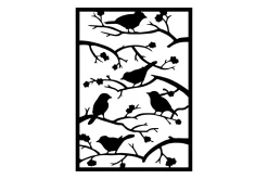 Tree Branch Birds Veggdekor