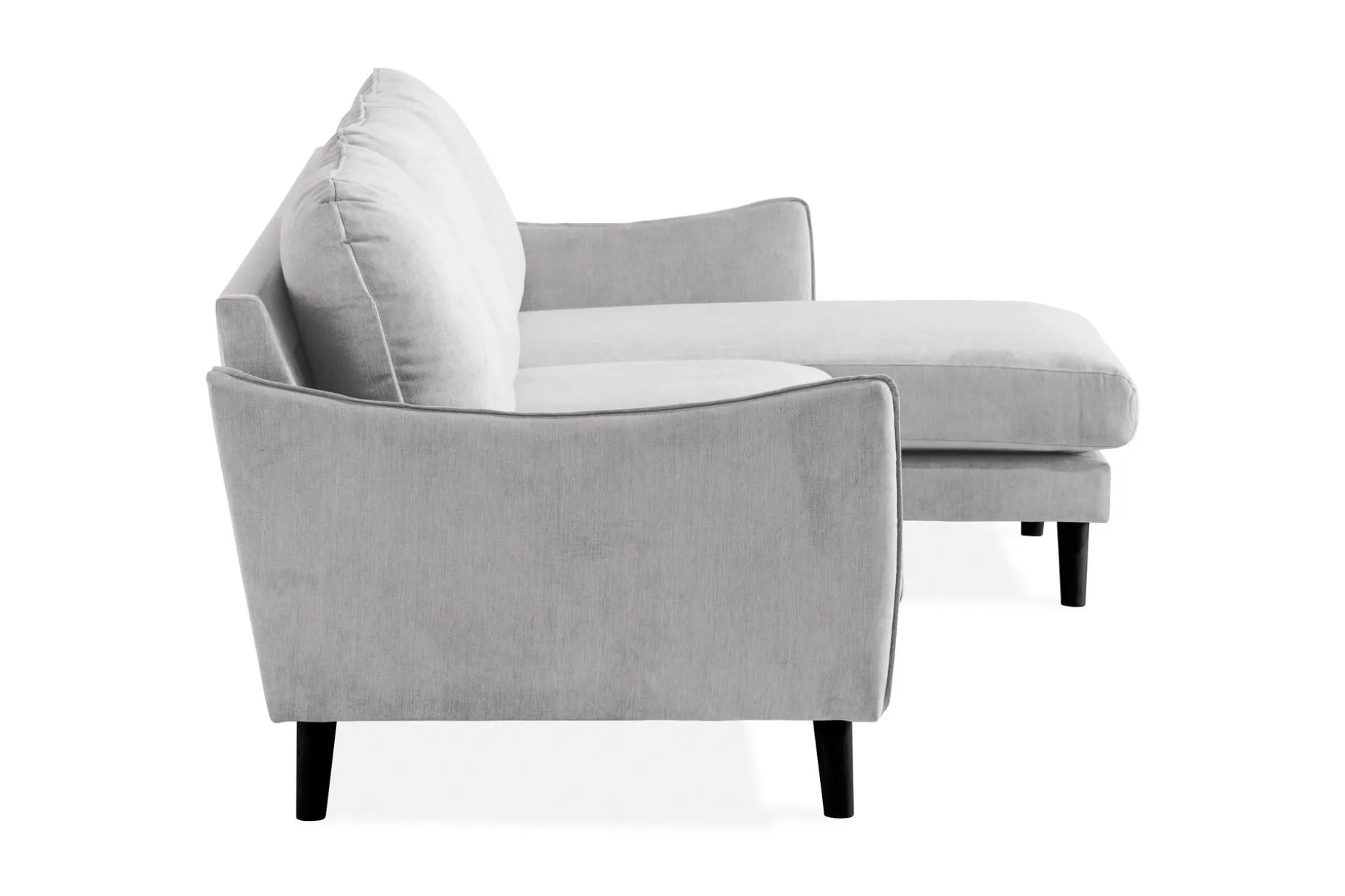 Trend Lyx 3-seters Høyrevendt L-formet Sjeselongsofa i Stoff