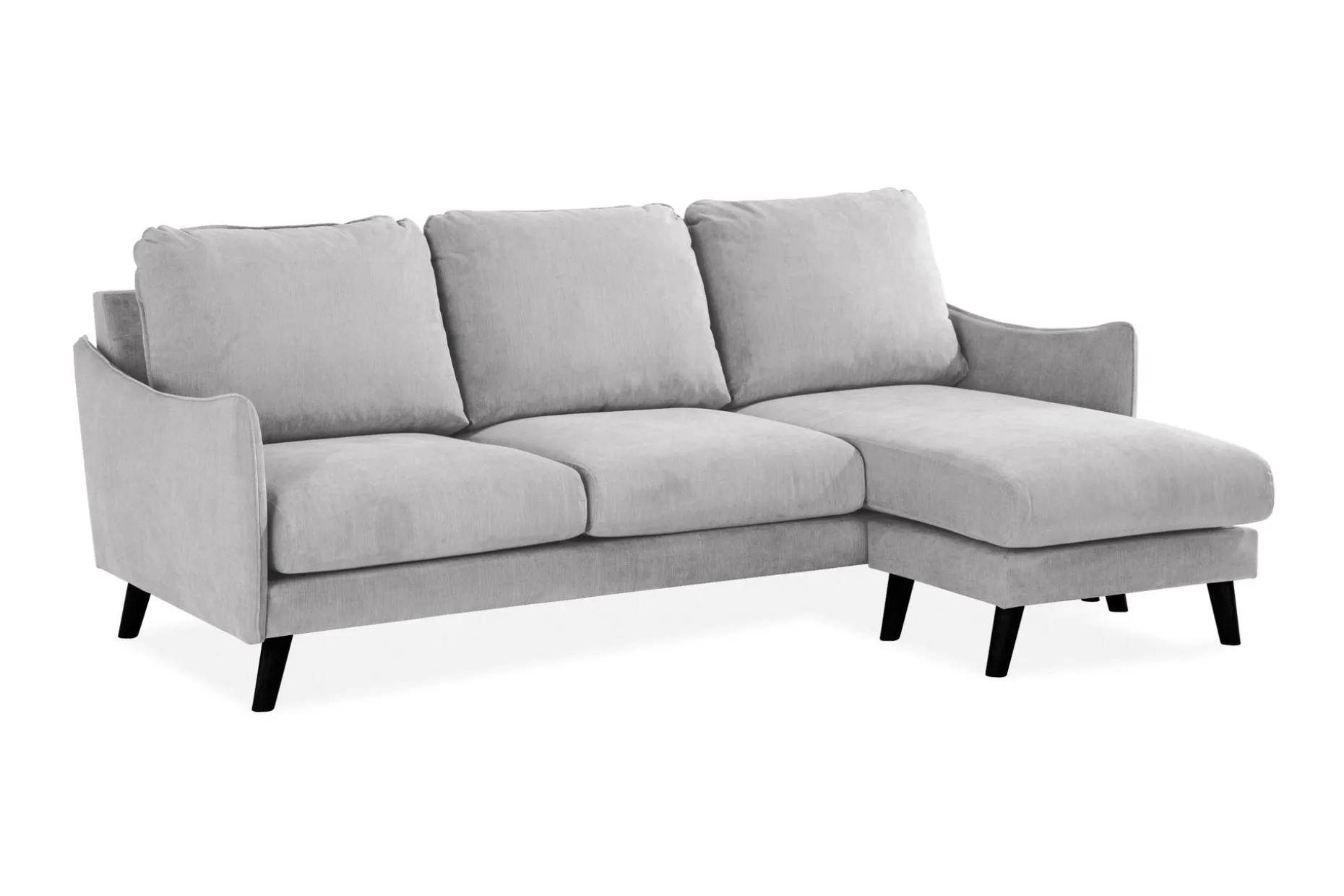 Trend Lyx 3-seters Høyrevendt L-formet Sjeselongsofa i Stoff