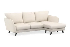Trend Lyx 4-seters Høyrevendt L-formet Sjeselongsofa i Fløyel