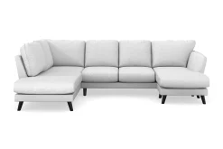 Trend Lyx 4-seters Høyrevendt U-formet Sofa med Divan og Sjeselong i Stoff