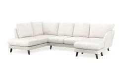 Trend Lyx 4-seters Høyrevendt U-formet Sofa med Divan og Sjeselong i Bouclé