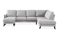 Trend Lyx 4-seters Høyrevendt U-formet Sofa med Divan og Sjeselong i Stoff