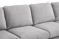 Trend Lyx 4-seters Høyrevendt U-formet Sofa med Divan og Sjeselong i Stoff