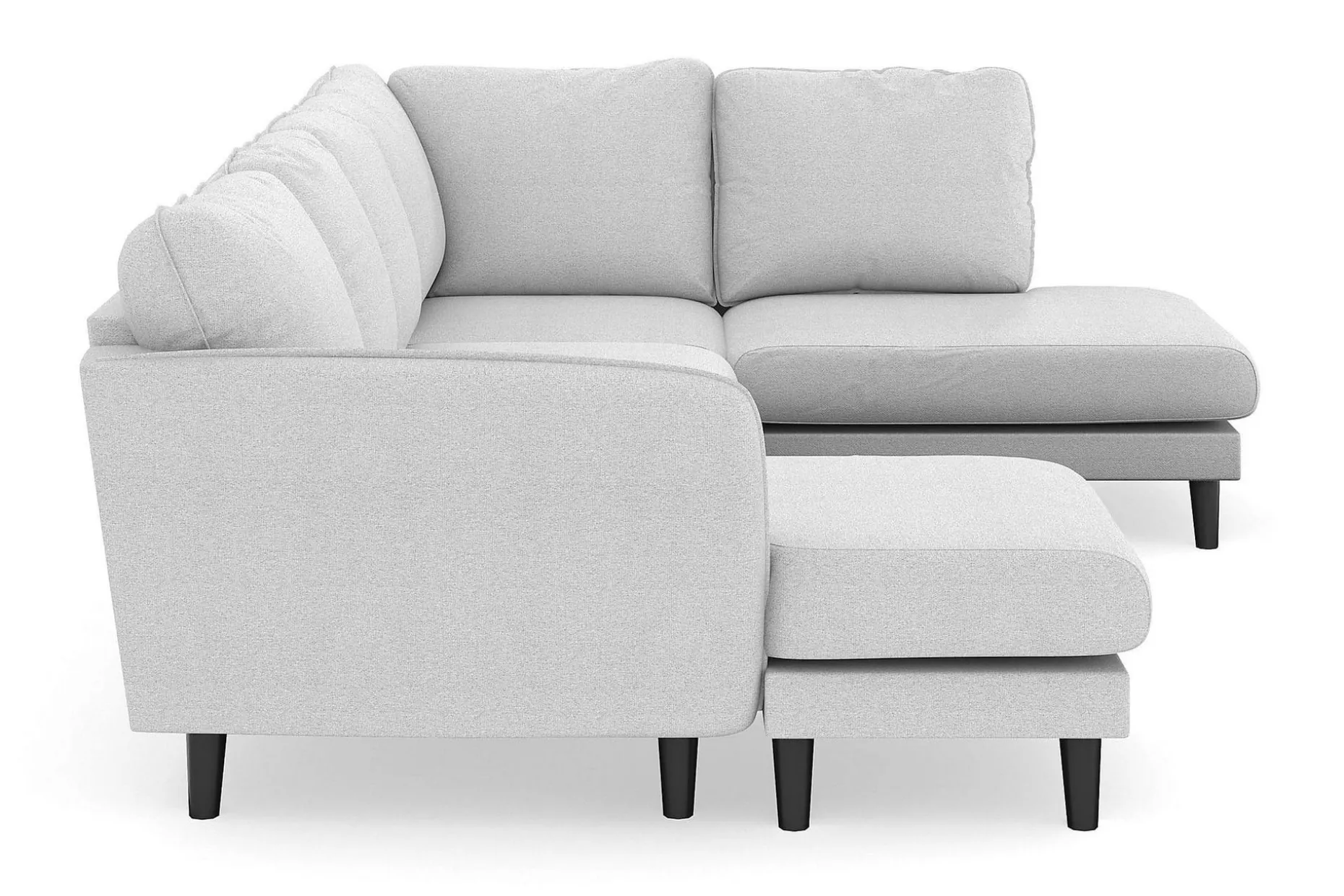 Trend Lyx 4-seters Venstrevendt U-formet Sofa med Divan og Sjeselong i Stoff