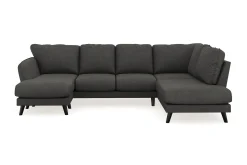 Trend Lyx 4-seters Venstrevendt U-formet Sofa med Divan og Sjeselong i Manchester