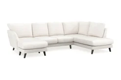 Trend Lyx 4-seters Venstrevendt U-formet Sofa med Divan og Sjeselong i Bouclé
