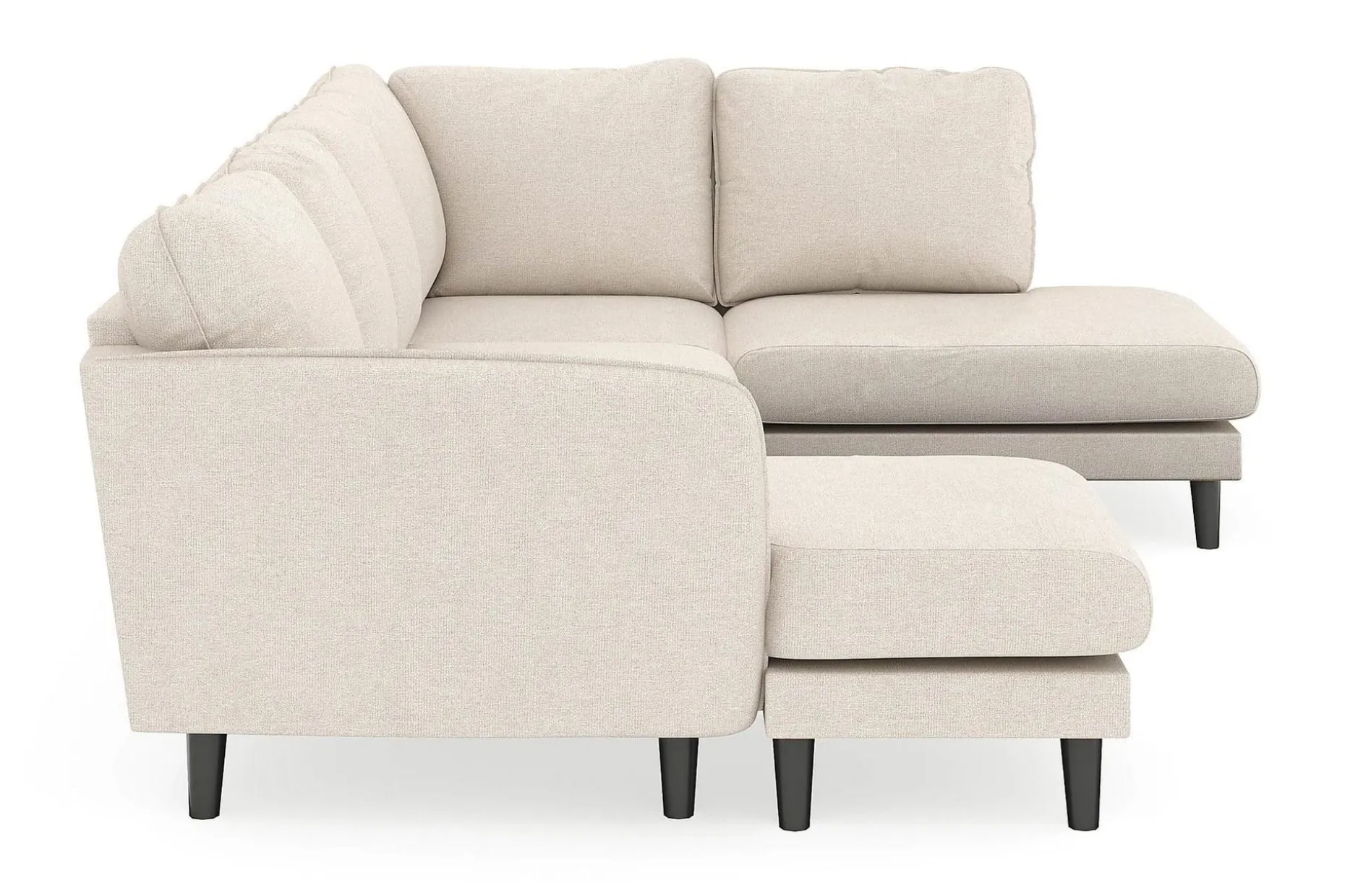 Trend Lyx 4-seters Venstrevendt U-formet Sofa med Divan og Sjeselong i Stoff