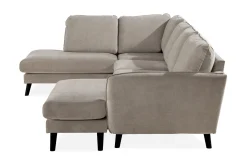 Trend Lyx 4-seters Venstrevendt U-formet Sofa med Divan og Sjeselong i Stoff