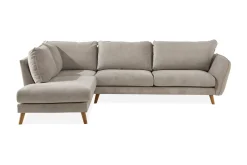 Trend Lyx 4-seters Venstrevendt L-formet Sjeselongsofa i Stoff