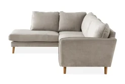 Trend Lyx 4-seters Venstrevendt L-formet Sjeselongsofa i Stoff