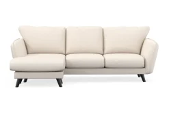 Trend Lyx 3-seters Venstrevendt L-formet Sjeselongsofa i Stoff