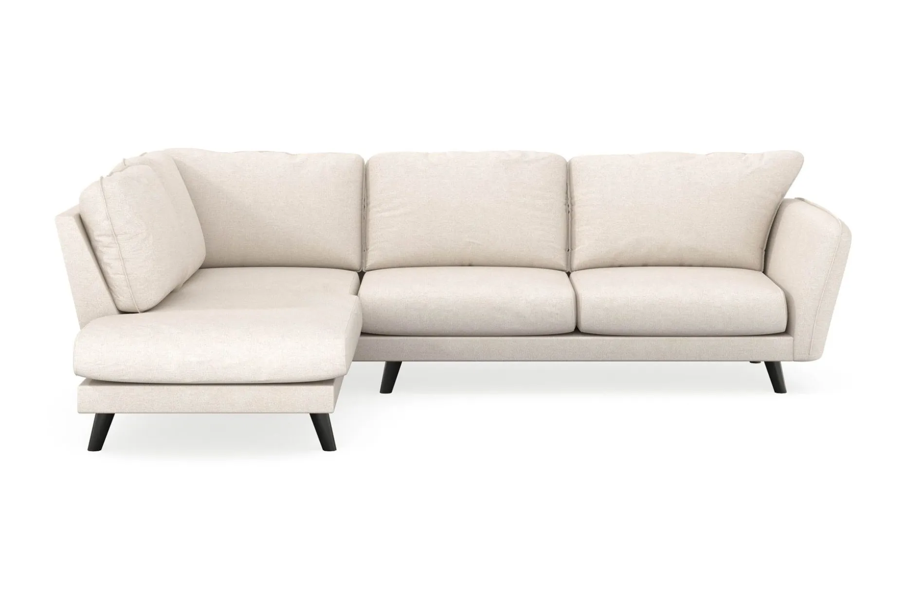 Trend Lyx 4-seters Venstrevendt L-formet Sjeselongsofa i Stoff