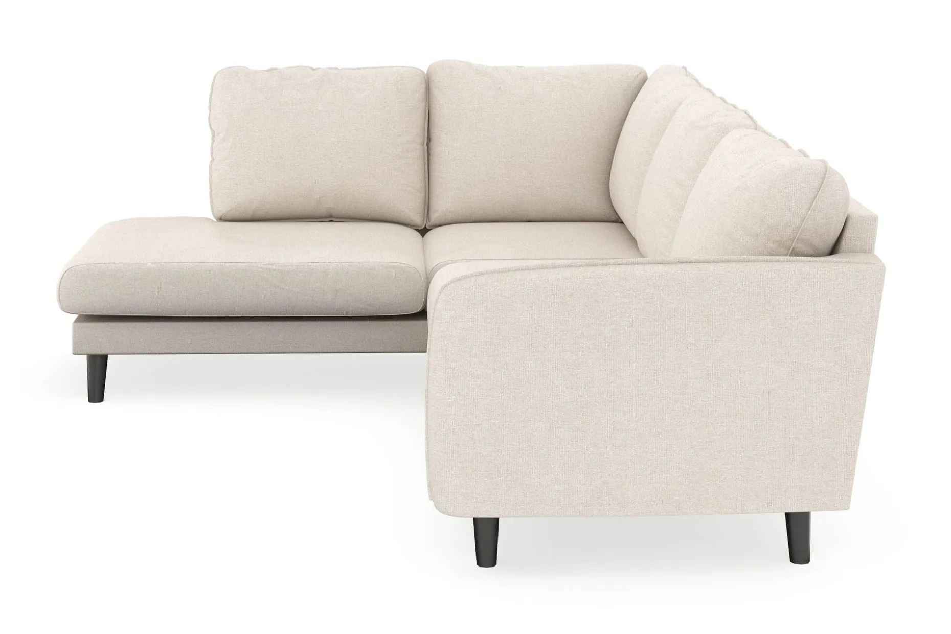 Trend Lyx 4-seters Venstrevendt L-formet Sjeselongsofa i Stoff