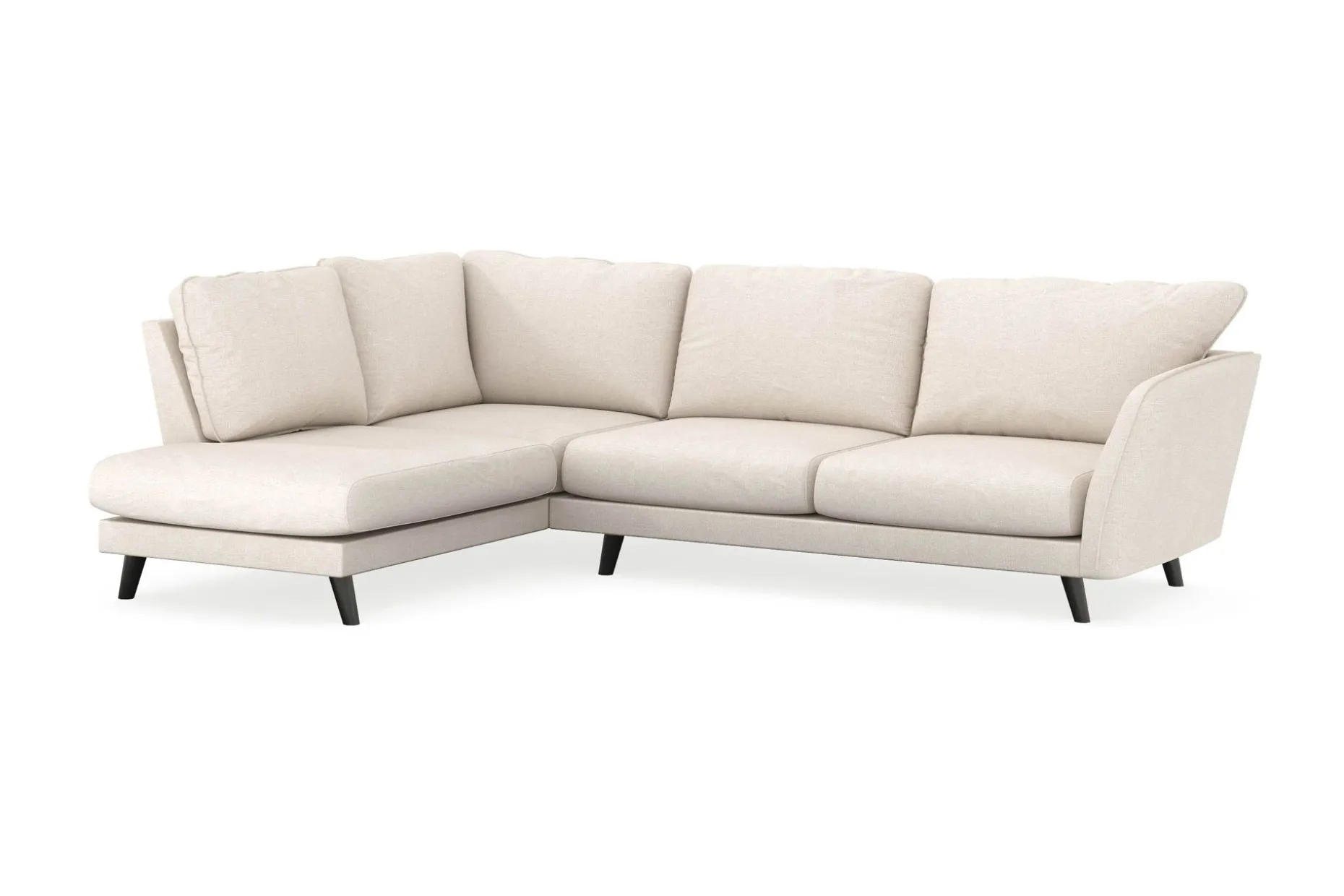 Trend Lyx 4-seters Venstrevendt L-formet Sjeselongsofa i Stoff