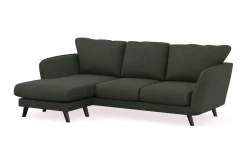 Trend Lyx 4-seters Venstrevendt L-formet Sjeselongsofa i Fløyel