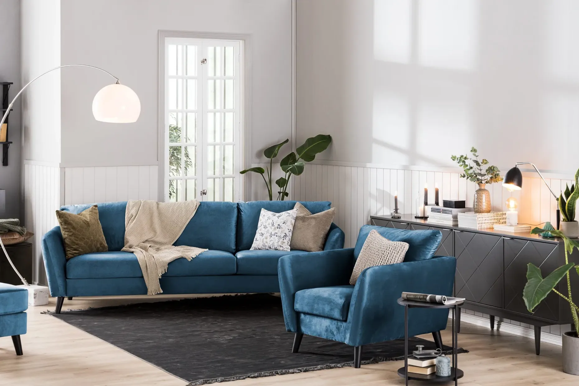 Trend 2-seters Fløyelssofa