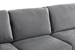 Trend 5-seters Høyrevendt L-formet Hjørnesofa med Divan i Fløyel