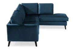 Trend 4-seters Høyrevendt L-formet Sjeselongsofa i Fløyel