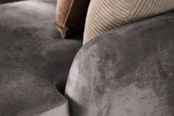 Trend 4-seters Høyrevendt U-formet Sofa med Divan og Sjeselong i Fløyel