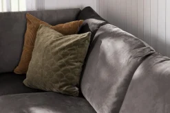 Trend 4-seters Høyrevendt U-formet Sofa med Divan og Sjeselong i Fløyel