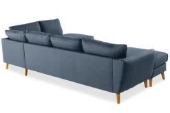 Trend 4-seters Høyrevendt U-formet Sofa med Divan og Sjeselong i Stoff