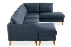 Trend 4-seters Høyrevendt U-formet Sofa med Divan og Sjeselong i Stoff