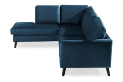 Trend 4-seters Venstrevendt L-formet Sjeselongsofa i Fløyel