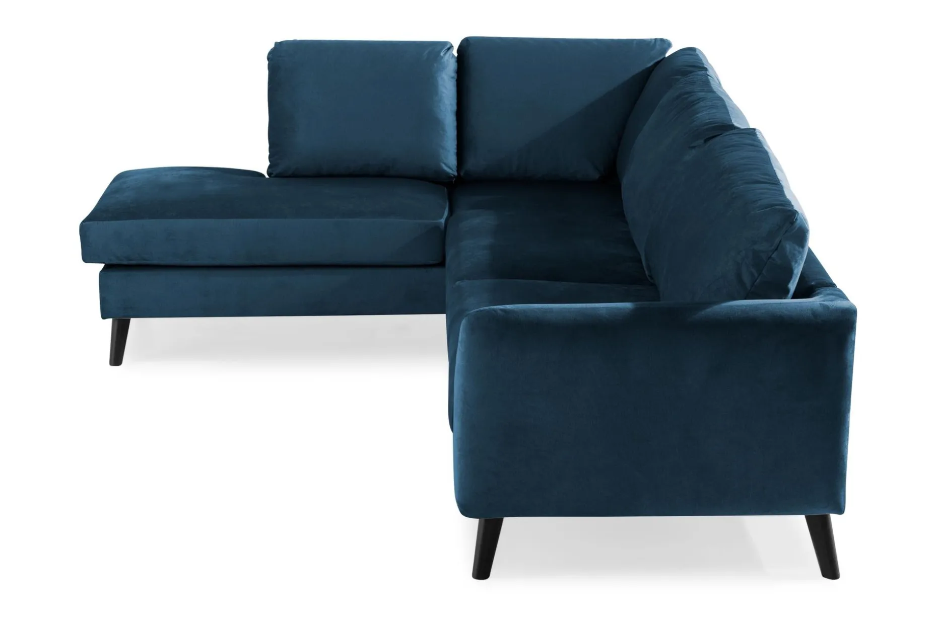 Trend 4-seters Venstrevendt L-formet Sjeselongsofa i Fløyel