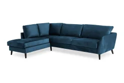 Trend 4-seters Venstrevendt L-formet Sjeselongsofa i Fløyel