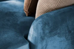 Trend 4-seters Venstrevendt L-formet Sjeselongsofa i Fløyel