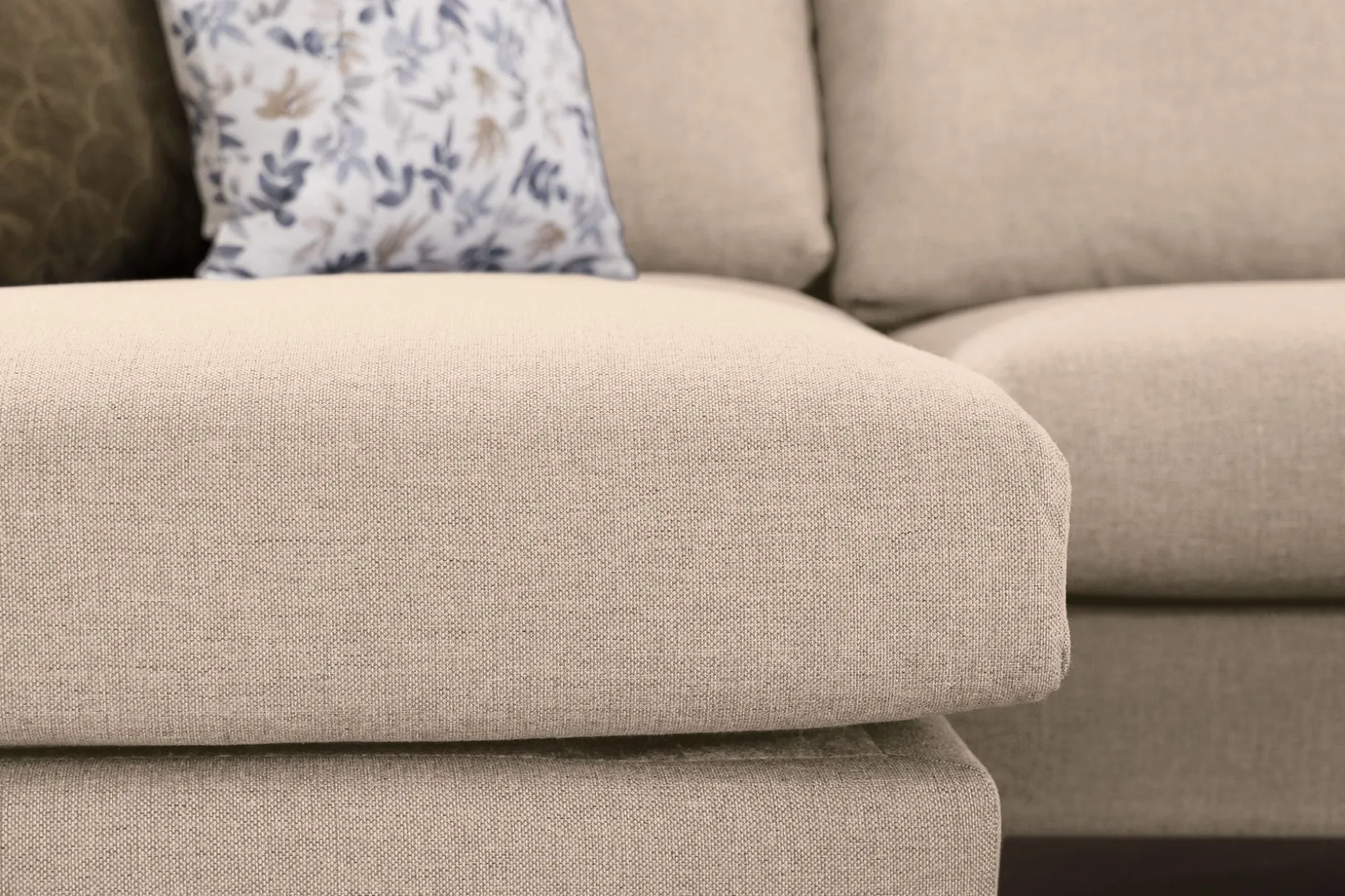 Trend 4-seters Venstrevendt U-formet Sofa med Divan og Sjeselong i Stoff