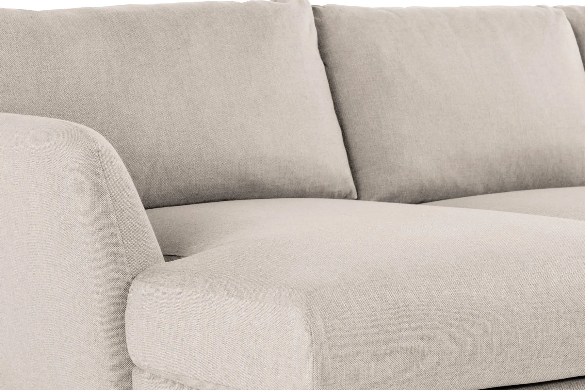 Trend 4-seters Venstrevendt U-formet Sofa med Divan og Sjeselong i Stoff