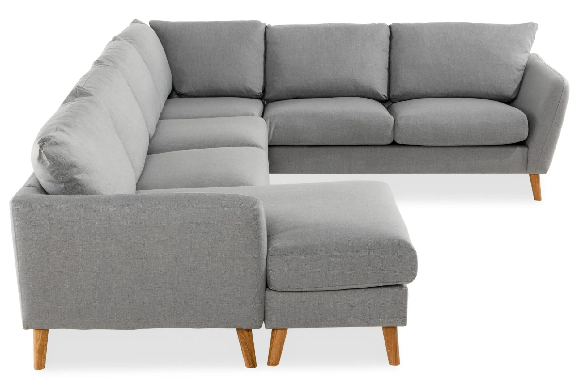Trend 5-seters Venstrevendt U-formet Hjørnesofa med Divan i Stoff