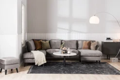 Trend 5-seters Venstrevendt U-formet Hjørnesofa med Divan i Fløyel