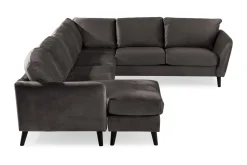 Trend 5-seters Venstrevendt U-formet Hjørnesofa med Divan i Fløyel