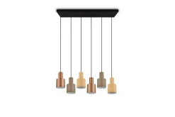 Trio Lighting Agudo taklampe 6L E27 flerfarget