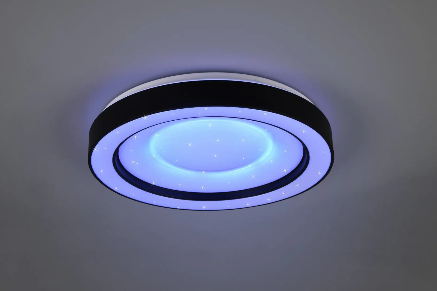 Trio Lighting Arco LED plafond matt svart starlight RGBW