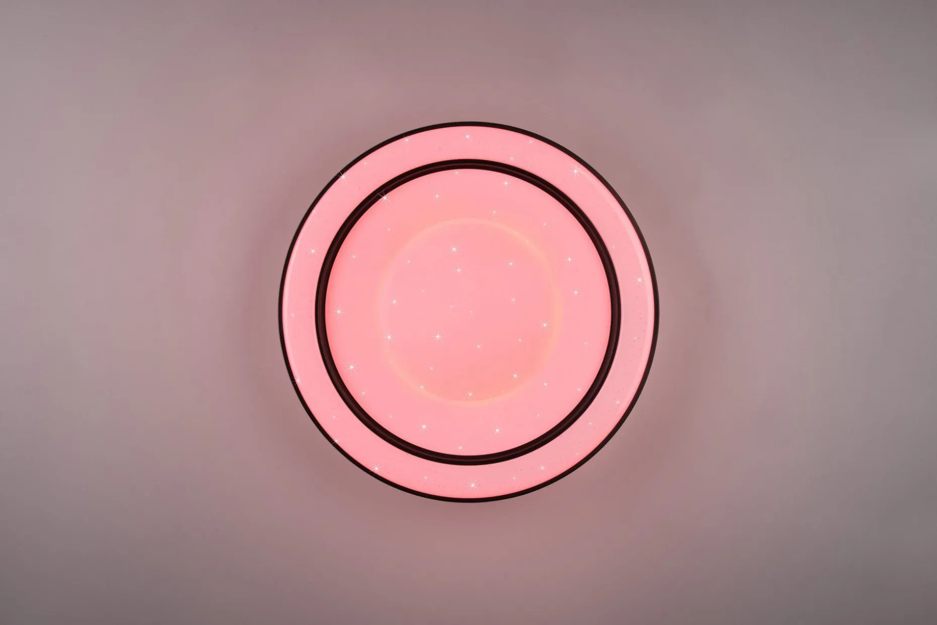 Trio Lighting Arco LED plafond matt svart starlight RGBW
