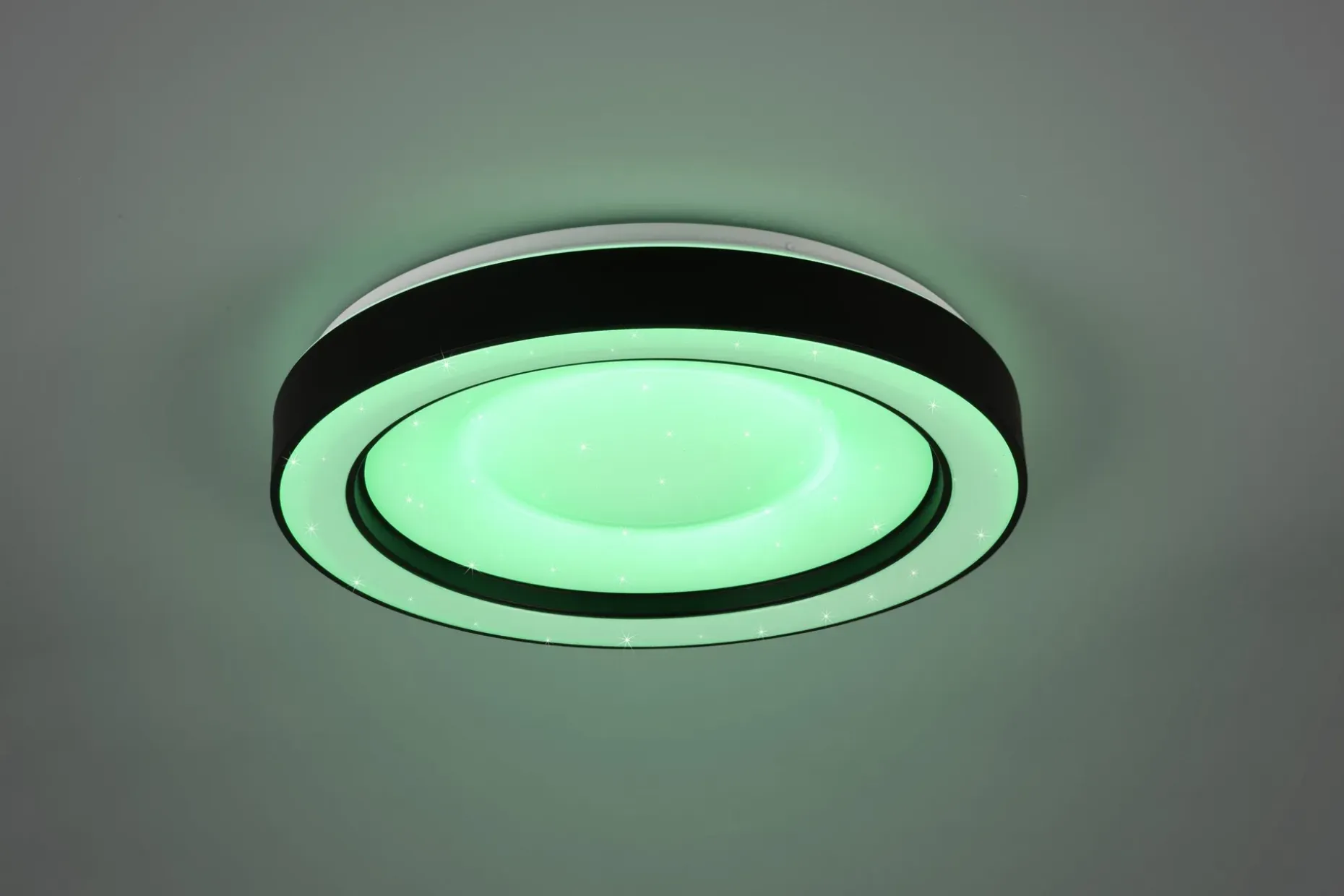 Trio Lighting Arco LED plafond matt svart starlight RGBW