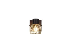Trio Lighting Ardon spotlight 1L E14 matt svart/polert messing