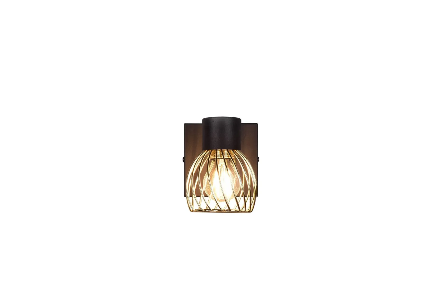 Trio Lighting Ardon spotlight 1L E14 matt svart/polert messing