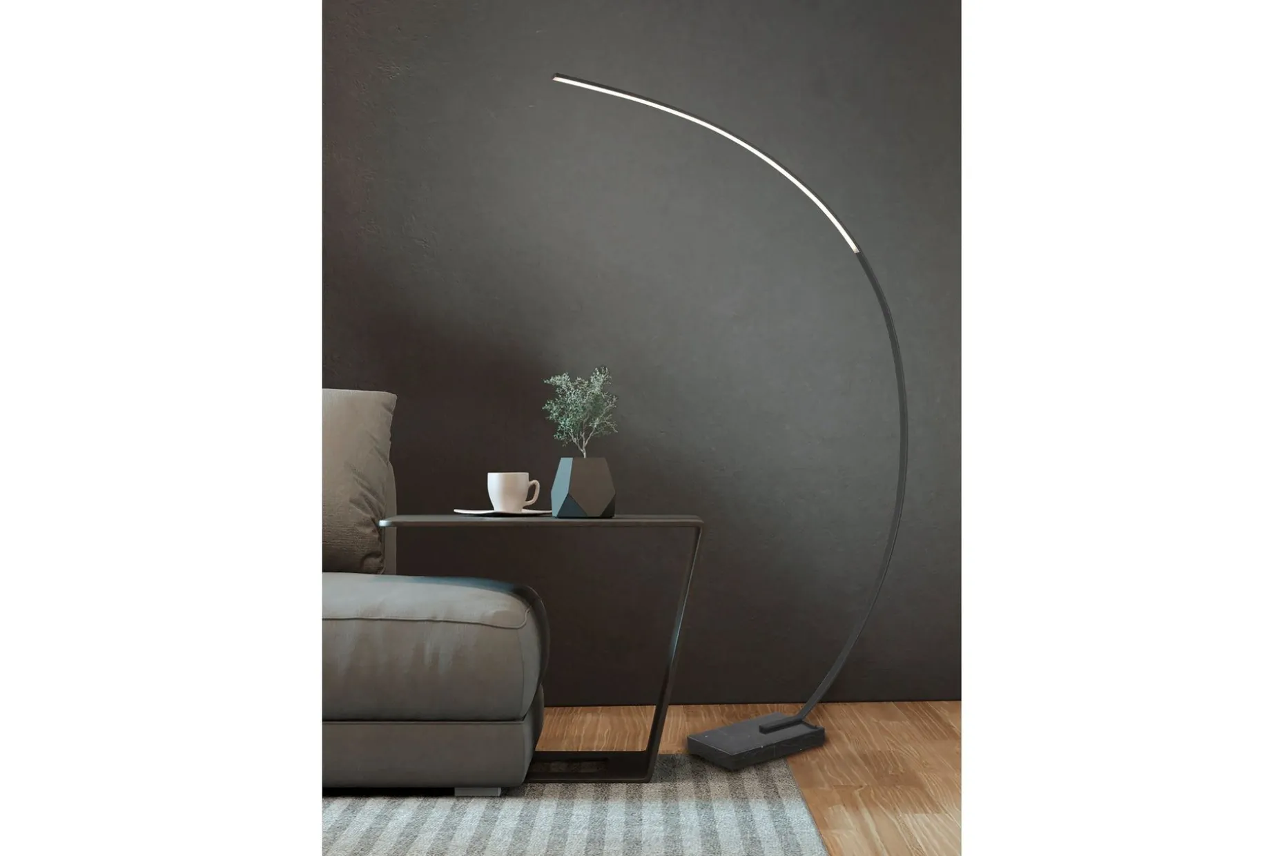 Trio Lighting Bangkok LED gulvlampe matt sort