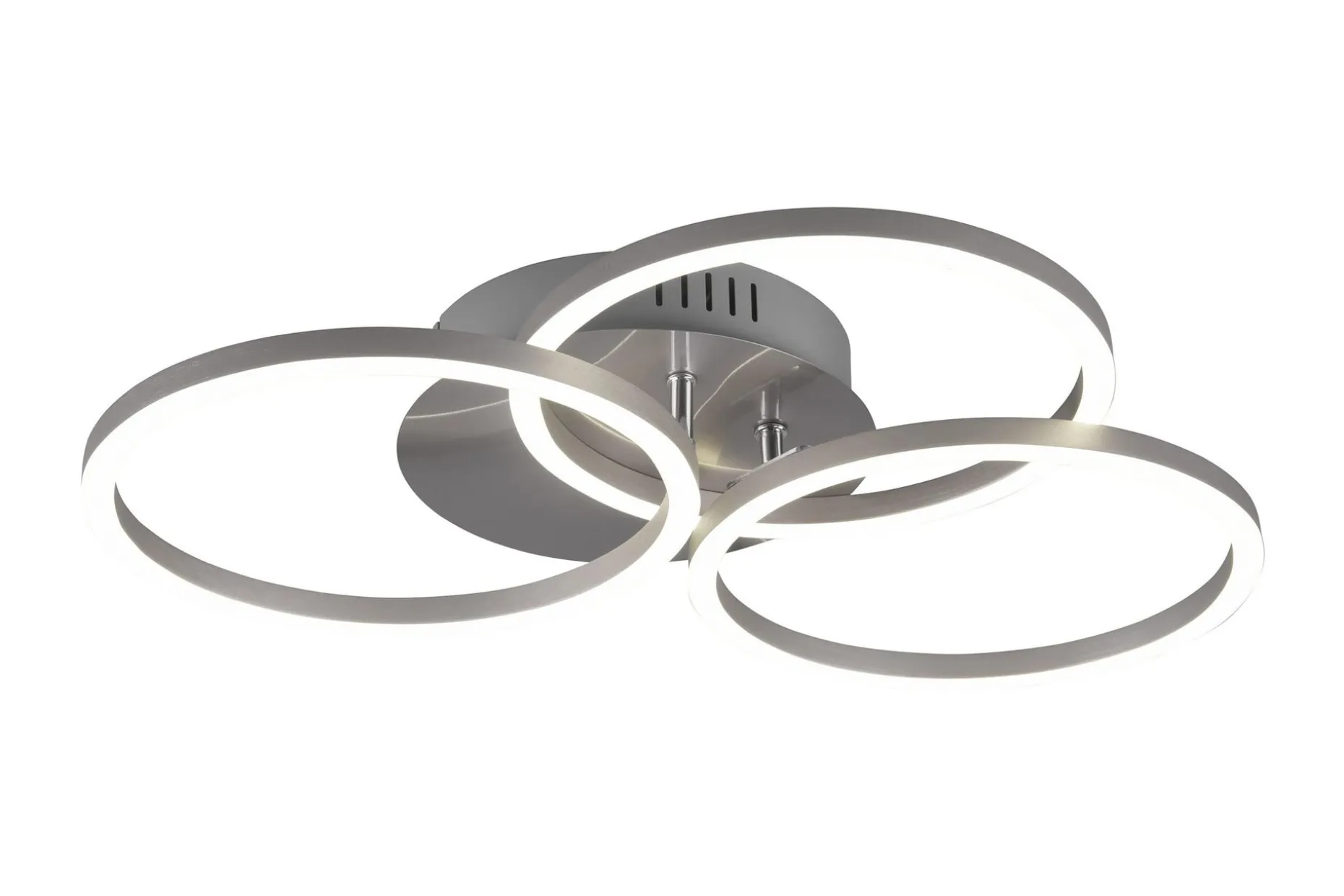 Trio Lighting Circle LED plafond børstet stål