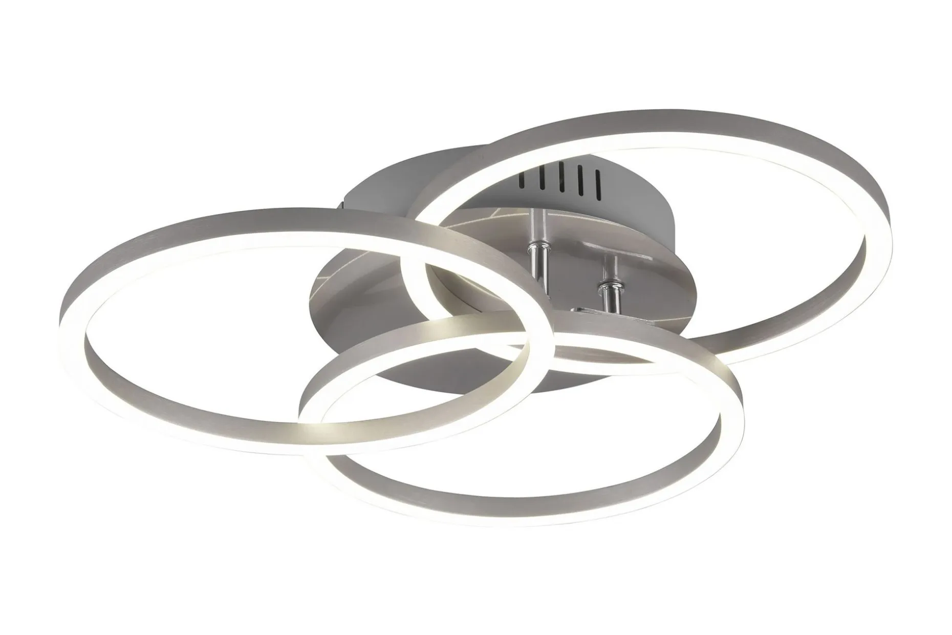 Trio Lighting Circle LED plafond børstet stål