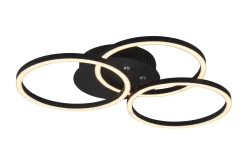 Trio Lighting Circle LED plafond matt svart