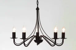 Trio Lighting Country lysekrone 5L E14 rustikk