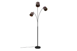 Trio Lighting Davos gulvlampe 3L E14 matt svart/greige